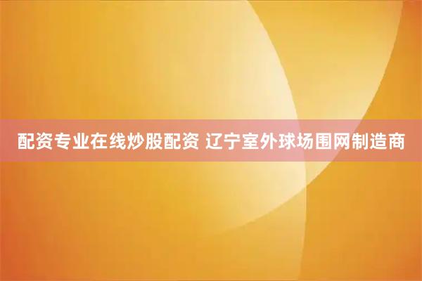 配资专业在线炒股配资 辽宁室外球场围网制造商